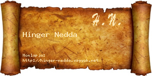 Hinger Nedda névjegykártya